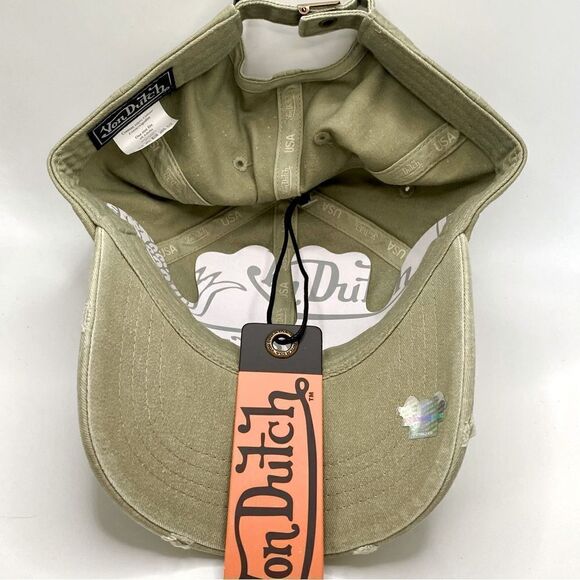 NWT New VON DUTCH SAGE DISTRESSED HAT OS Retro Y2K Vintage Unisex Western main image 4